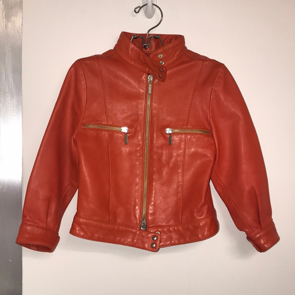 Duepi Italy Ferrari red leather jacket sz5